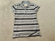 Camisa polo feminina Aeropostale L 100% algodão listrada cinza comprar usado  Enviando para Brazil
