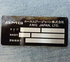 AMG PRÉ FUSÃO PLACA DE DADOS DE CARRO ESTILO JAPONÊS W126 W124 R107 LIGA ULTRA EXCLUSIVA comprar usado  Enviando para Brazil