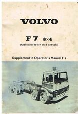 CAMINHÃO ORIGINAL VOLVO F7 8x4 8x2 6x4. SUPLEMENTO MANUAL DE INSTRUÇÕES DO OPERADOR 1980 comprar usado  Enviando para Brazil