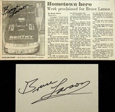 Bruce larson autographs for sale  Pinellas Park