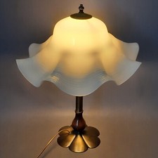Abajur de mesa flor vidro Murano latão madeira coleção vintage anos 60 comprar usado  Enviando para Brazil