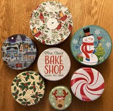 Round tin containers for sale  Knox