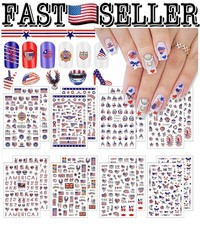 Adesivos de nail art bandeira americana Kalolary decalques de unhas patrióticas, 16 folhas comprar usado  Enviando para Brazil