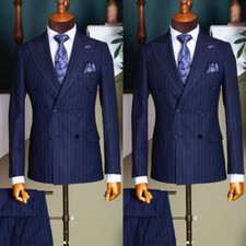 Ternos masculinos listrados azul marinho pico lapela negócios jaqueta formal smoking escritório comprar usado Ternos masculinos listrados azul marinho pico lapela negócios jaqueta formal smoking escritório comprar usado  Enviando para Brazil