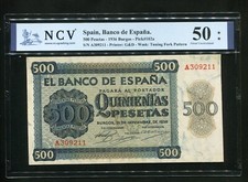 tu_bazar BILLETE 500 PESETAS BURGOS 1936  SERIE A309211   EBC comprar usado  Enviando para Brazil