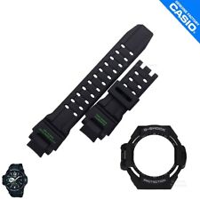 Pulseira e moldura de relógio genuínos Casio G-Shock GA-1100-1A3 preto fosco com cinza e verde comprar usado  Enviando para Brazil