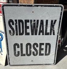Sidewalk closed traffic for sale  Clovis