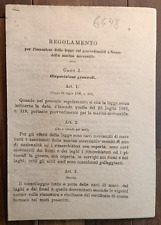 1866 regolamento marina usato  Italia