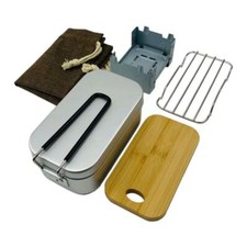 Kit de desorden de supervivencia al aire libre camping senderismo utensilios de cocina de aluminio estufa juego de lata de desorden segunda mano  Embacar hacia Mexico