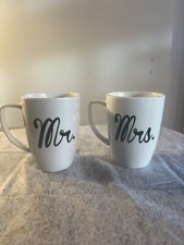 Conjunto de canecas de café Mr Mrs Mugs casal personalizado casamento exclusivo dele e dela, usado comprar usado  Enviando para Brazil