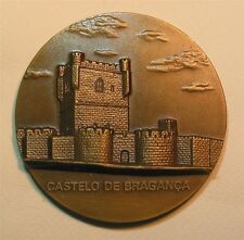Castelo de Bragança, Portugal / Torre de Vigia / Escudo Grande Medalha de Bronze por Canedo M.16a comprar usado  Enviando para Brazil