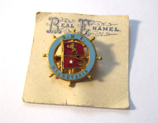 RMS MAURETANIA CUNARD LINE BROCHE BROCHE NAVIO RODA ESMALTE BANDEIRA FORRO ESTRELA BRANCA comprar usado  Enviando para Brazil