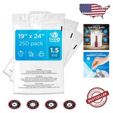 Sacos de embalagem transparentes versáteis 19x24 com aviso de sufocação - 250 auto-selantes comprar usado  Enviando para Brazil