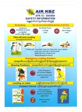safety cards airline for sale  PEEBLES