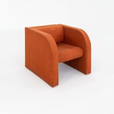 Cadeira lounge ou clube modernista escultural personalizada tecido laranja década de 1970 com braços comprar usado  Enviando para Brazil