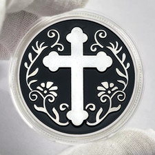 Moeda de prata Black Holy Cross com medalha God Lucky coleção Fasn presente comprar usado Moeda de prata Black Holy Cross com medalha God Lucky coleção Fasn presente comprar usado  Enviando para Brazil