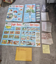 4 pôsteres e kit educacional vintage de açúcar de beterraba dos EUA da década de 1960 comprar usado  Enviando para Brazil