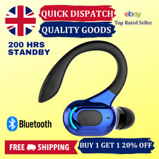 Fone de ouvido Bluetooth 5.0 sem fio fones de ouvido fones de ouvido mãos livres com microfone Reino Unido comprar usado  Enviando para Brazil