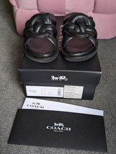 Coach black leather for sale  ELY