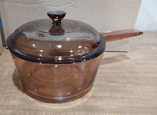Panela de molho vintage Corning Ware Pyrex Visions com tampa 1,5 L/quarto vidro âmbar comprar usado  Enviando para Brazil