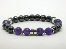 Bracelet améthyste hématite d'occasion  Entraigues-sur-la-Sorgue