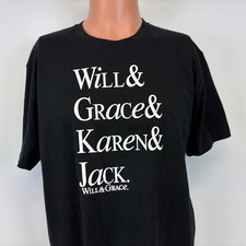 Camiseta Will And Grace masculina tamanho G preta programa de TV promocional comprar usado  Enviando para Brazil