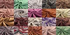 Tecido de seda vintage indiano estampado puro crepe seda verde saree para artesanato arte comprar usado  Enviando para Brazil