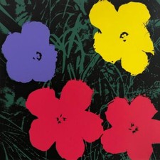 Andy Warhol- Tela de seda "Flores 11.73", usado comprar usado  Enviando para Brazil