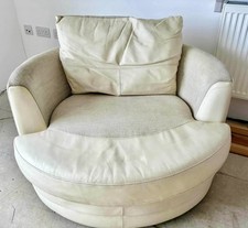 Cream leather fabric for sale  BIDEFORD
