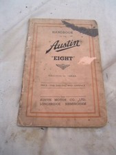 Austin eight handbook for sale  DUNSTABLE