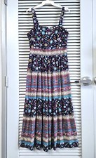Brincos maxi longo safiras estampa floral sem mangas S urban outfitters comprar usado  Enviando para Brazil
