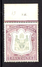 M18023 Nyasaland/Malawi 1897 SG51 - 1 GBP czarno-matowy fiolet, zmarszczki o słabym horyzoncie na sprzedaż  Wysyłka do Poland