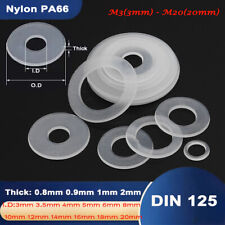 Lavadoras planas macias de náilon de plástico transparente isolamento junta grossa/fina identificação 3mm-20mm  comprar usado  Enviando para Brazil