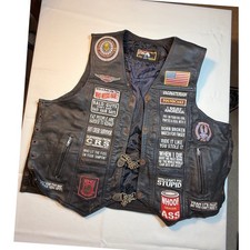 Leather biker vest for sale  Cincinnati