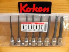 Usado, Conjunto de soquete chave torx longa Koken 3/8 9,5 com furo à prova de adulteração Japão comprar usado Usado, Conjunto de soquete chave torx longa Koken 3/8 9,5 com furo à prova de adulteração Japão comprar usado  Enviando para Brazil