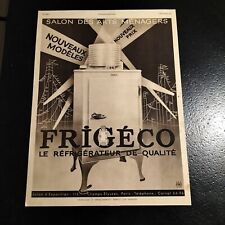 Frigéco. anciennes publicité d'occasion  Lezoux