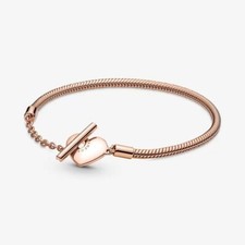 Pulseira Pandora Rose Moments coração barra T cobra - 589285C00-18 -Nova sem etiquetas comprar usado  Enviando para Brazil