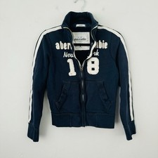 Usado, Jaqueta masculina Abercrombie And Fitch Muscle azul marinho zíper completo tamanho M comprar usado  Enviando para Brazil