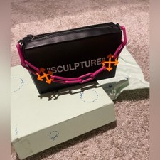 Usado, Autêntica bolsa de bloco Off-white escultura citação bolsa de couro comprar usado  Enviando para Brazil
