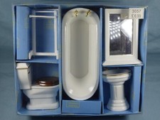 Casa de muñecas 1:12 - Muebles - Juego de baño blanco - En caja segunda mano  Embacar hacia Mexico