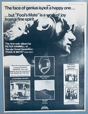 VAN DER GRAAF GENERATOR PETER HAMMILL 1971 PÔSTER ANÚNCIO REINO UNIDO FOOL'S MATE Genesis comprar usado  Enviando para Brazil