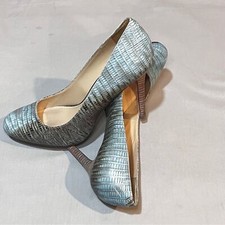 Sapatos femininos Kenneth Cole 8,5M classe social azul couro marrom salto sapatos comprar usado  Enviando para Brazil