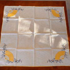 Toalha de mesa bordada vintage cartão ventilador de mesa aplicado com detalhes 34 polegadas comprar usado  Enviando para Brazil