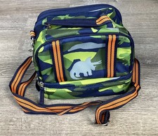 Lancheira Pottery Barn Kids dinossauro verde azul compartimentos escolares comprar usado  Enviando para Brazil