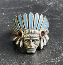 Indianerschmuck ring emaillier gebraucht kaufen  Ettlingen