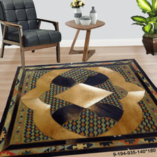 NOVO Luxo Moderno: Requintado Tapete de Área de Couro de Vaca e Patchwork Persa Feito à Mão 9-194, usado comprar usado NOVO Luxo Moderno: Requintado Tapete de Área de Couro de Vaca e Patchwork Persa Feito à Mão 9-194, usado comprar usado  Enviando para Brazil