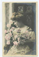 Cartão postal foto francês c 1904 teatro glamour LINDA SENHORA Vogal atriz, usado comprar usado  Enviando para Brazil