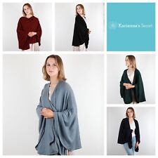 Envuelva / Capa Lujo Lana Cachemira Mezcla Azul, Negro, Verde, Gris, Burdeos comprar usado  Enviando para Brazil