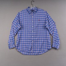 Camisa polo masculina Ralph Lauren XL azul xadrez algodão botão para baixo comprar usado  Enviando para Brazil