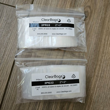 Lote de sacos transparentes 4 mm embalagem plástica plana aberta 100 2x4 e 200 2x2 comprar usado  Enviando para Brazil